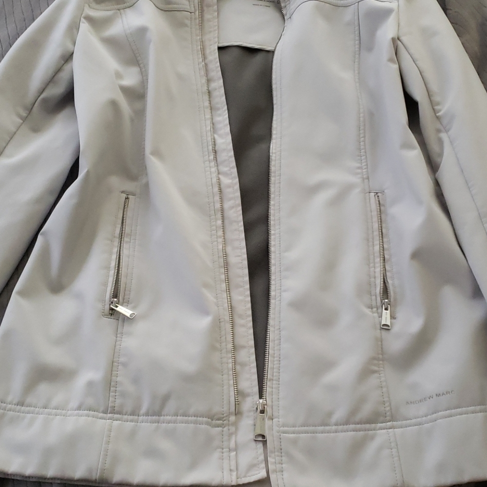 Off-white fall coat